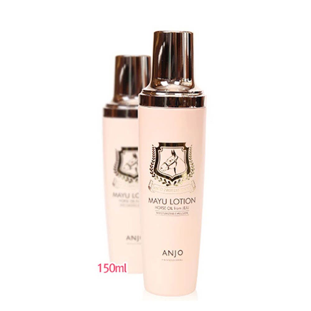 [ANJO] Mayu Jeju Horse Oil Lotion 150ml – 4,800mg Jeju Horse Oil, Shea Butter, Macadamia Oil for Deep Moisturizing & Anti-Aging - Made in Korea